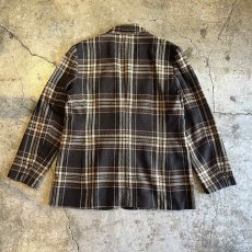 画像2: ALL OVER MIX COLOR CHECK PATTERN DESIGN TAILORED JACKET / Ladies M(14) (2)