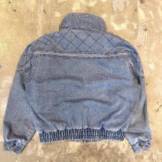 画像2: FRONT FRAP HI-NECK BOA LINER ZIP UP DENIM JACKET / Mens M(L) (2)