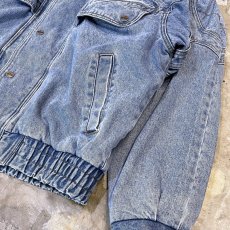 画像6: FRONT FRAP HI-NECK BOA LINER ZIP UP DENIM JACKET / Mens M(L) (6)