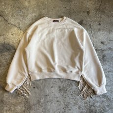 画像2: 【Wiz&Witch】"WANDERER" FRINGE SWEAT / OS / WHITE (2)