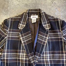 画像8: ALL OVER MIX COLOR CHECK PATTERN DESIGN TAILORED JACKET / Ladies M(14) (8)