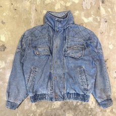 画像1: FRONT FRAP HI-NECK BOA LINER ZIP UP DENIM JACKET / Mens M(L) (1)