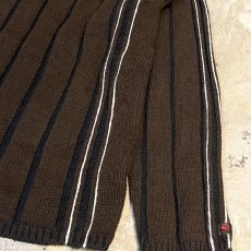 画像6: "POINT ZERO"STRIPE PATTERN HALF ZIP KNIT SWEATER / Mens XL (6)