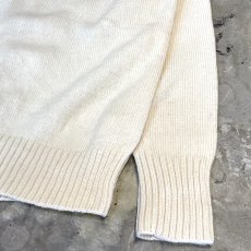 画像6: "NEW YORK" EMBROIDERY WHITE KNIT SWEATER / Mens L / MADE IN USA (6)