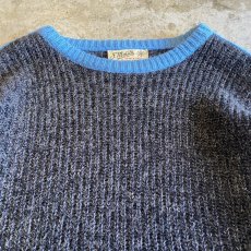 画像4: OLD SHOULDER LINE COLOR KNIT SWEATER / Ladies L / MADE IN ITALY (4)