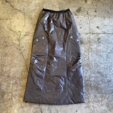 画像1: SIDE SLIT METALLIC QUILTING SKIRT / W22~W30 (1)