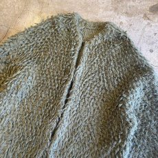 画像3: KHAKI COLOR LOOP DESIGN OVER KNIT CARDIGAN / Ladies L (3)