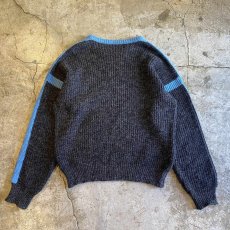 画像2: OLD SHOULDER LINE COLOR KNIT SWEATER / Ladies L / MADE IN ITALY (2)