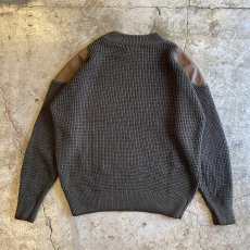 画像2: 【RALPH LAUREN】SHOULDER LEATHER PATCH DESIGN SWEATER / Ladies M (2)