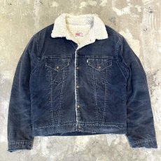 画像1: 【LEVI'S】BLACK CORDUROY MOUTON JACKET / Mens L (1)