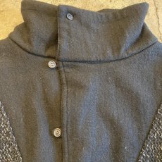 画像8: TWEED DESIGN STAND COLLAR HALF BUTTON ANORAK / Ladies L (8)