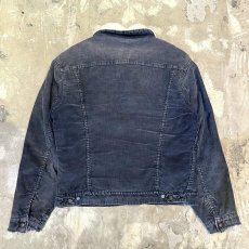 画像2: 【LEVI'S】BLACK CORDUROY MOUTON JACKET / Mens L (2)