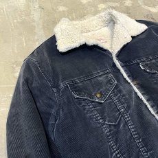 画像3: 【LEVI'S】BLACK CORDUROY MOUTON JACKET / Mens L (3)