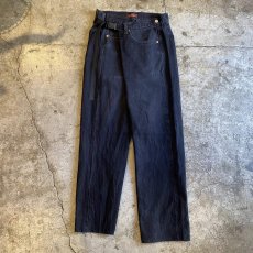 画像1: 【Wiz&Witch】"WEIRD" FUTURE WRAP DENIM PANTS / FREE (1)