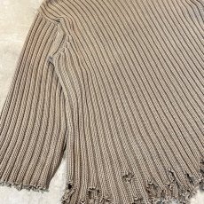 画像5: 【GAP】BEIGE COLOR DAMAGE KNIT SWEATER / Mens XXL (5)