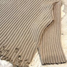 画像6: 【GAP】BEIGE COLOR DAMAGE KNIT SWEATER / Mens XXL (6)