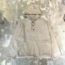 画像1: COLOR MIX HALF BUTTON HOODIE JACKET / Mens L (1)