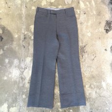 画像1: GRAY COLOR STRAIGHT SILHOUETTE SLACKS / W31 (1)