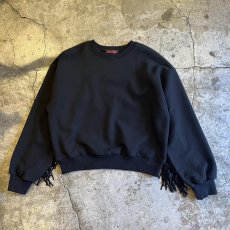 画像2: 【Wiz&Witch】"WANDERER" FRINGE SWEAT / OS / BLACK (2)