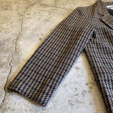 画像5: CHECK ALL OVER PATTERN DESIGN TAILORED JACKET / Ladies L (5)