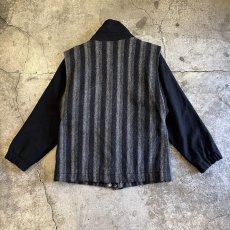 画像2: FRONT STRIPE PATTERN HI NECK DESIGN ZIP UP JACKET / Ladies M (2)