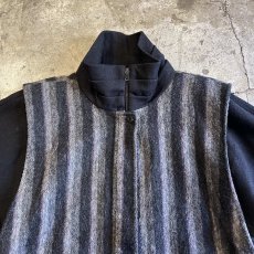 画像8: FRONT STRIPE PATTERN HI NECK DESIGN ZIP UP JACKET / Ladies M (8)