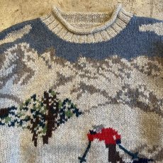 画像4: DESIGN SKI PATTERN KNIT SWEATER / Ladies L (4)