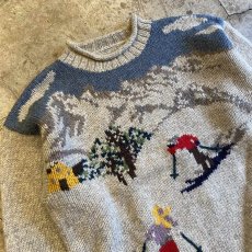 画像3: DESIGN SKI PATTERN KNIT SWEATER / Ladies L (3)