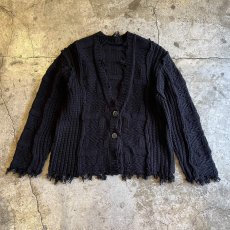 画像1: POINT DAMEGE DESIGN ALAN KNIT CARDIGAN / Ladies M (1)