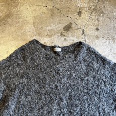 画像7: GREY COLOR LOOP WOOL DESIGN KNIT L/S TOPS / Ladies L (7)