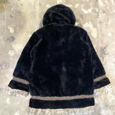 画像2: LINER PADDED FAUX FUR HOODIE ZIP UP JACKET / Mens M (2)