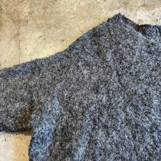 画像8: GREY COLOR LOOP WOOL DESIGN KNIT L/S TOPS / Ladies L (8)