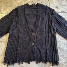 画像11: POINT DAMEGE DESIGN ALAN KNIT CARDIGAN / Ladies M (11)