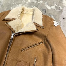 画像4: OLD DOUBLE RIDERS STYLE MOUTON JACKET / Mens M(L) / MADE IN USA (4)