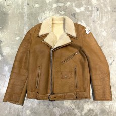 画像1: OLD DOUBLE RIDERS STYLE MOUTON JACKET / Mens M(L) / MADE IN USA (1)