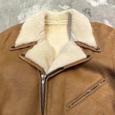 画像10: OLD DOUBLE RIDERS STYLE MOUTON JACKET / Mens M(L) / MADE IN USA (10)