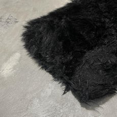 画像7: BLACK COLOR FAUX FUR DESIGN JACKET / Mens L  (7)