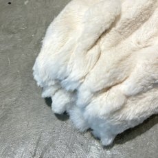 画像7: WHITE FAUX FUR SWITCHED HI-NECK JACKET / Mens L (7)