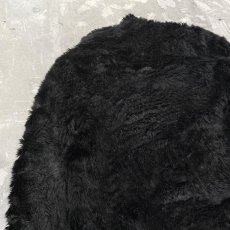 画像9: BLACK COLOR FAUX FUR DESIGN JACKET / Mens L  (9)