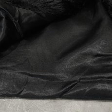 画像8: BLACK COLOR FAUX FUR DESIGN JACKET / Mens L  (8)