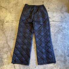 画像2: 【WONDERGROUND】DIAMOND STITCH DRAW CORD QUILTING PANTS / BLACK / OS (2)