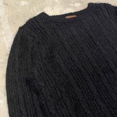 画像3: 【YVES SAINT LAURENT】BLACK MOHAIR MIX KNIT SWEATER / Mens L (3)