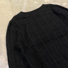 画像9: 【YVES SAINT LAURENT】BLACK MOHAIR MIX KNIT SWEATER / Mens L (9)