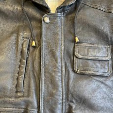 画像8: FRONT POCKET OVER DESIGN REAL LEATHER VEST / Ladies XL(52) (8)