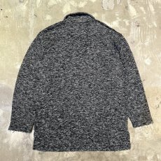 画像2: COLOR MIX LACE UP KNIT SWEATER / Mens L (2)