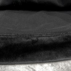 画像8: BLACK VELOUR ZIP UP HOODIE JACKET / Mens L (8)