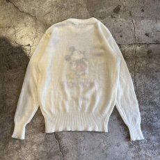 画像2: FRONT "MICKEY MOUSE" PATCH EMBROIDERY DESIGN SWEATER / Ladies XL (2)