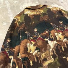 画像9: ALL OVER ART GRAPHIC PATTERN HALF COAT / Mens L / MADE IN ITALY (9)