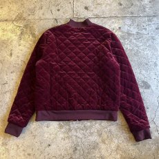 画像2: 【RALPH LAUREN】ALL OVER DIAMOND PATTERN COLOR VELVET ZIP UP JACKET / Ladies M  (2)