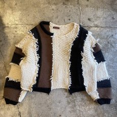 画像1: 【Wiz&Witch】"UNITED" PATCHWORK KNIT / OS (1)